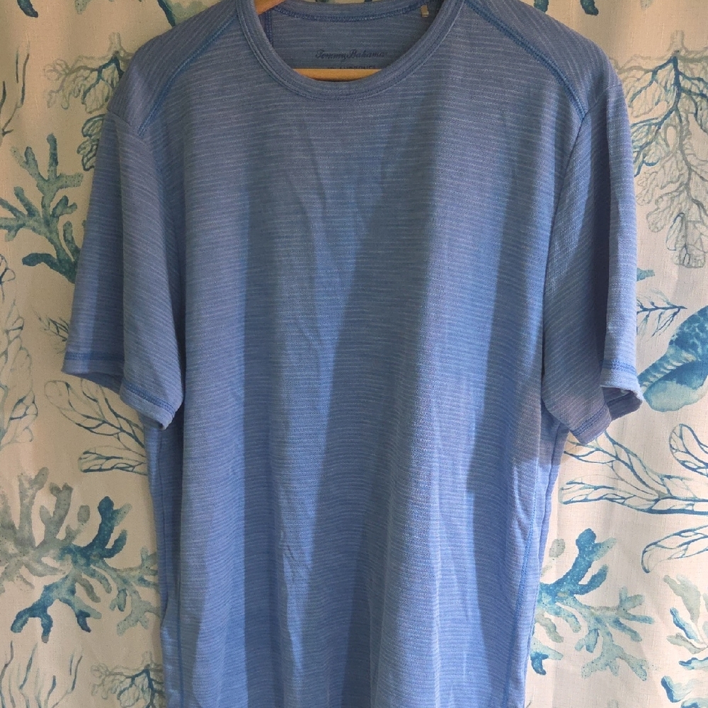 Tommy‎ Bahama Heathered Sky Blue Short-Sleeve Crewneck Tee